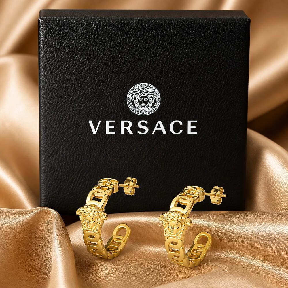 Versace Bold Statement Earrings Style 10 | New with Box - Picture 7 of 9